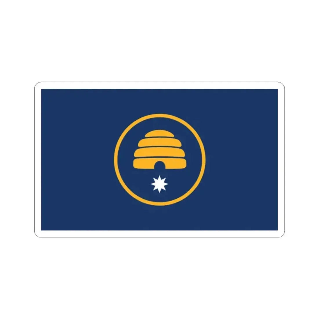 Flag of Utah semifinalist 2 (United States) STICKER Vinyl Kiss-Cut Decal 2 Inch White - The Sticker Space