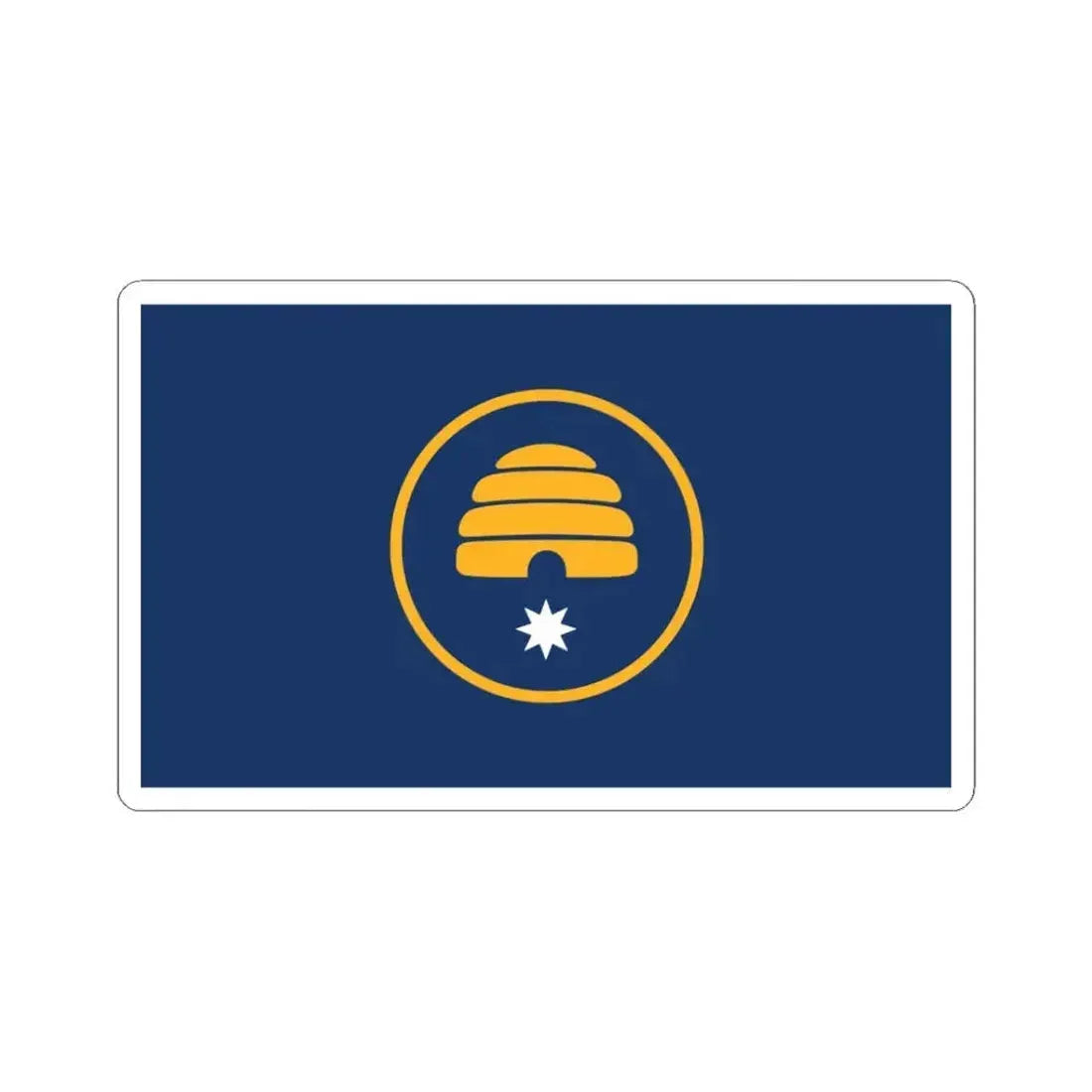 Flag of Utah semifinalist 2 (United States) STICKER Vinyl Kiss-Cut Decal 3 Inch White - The Sticker Space