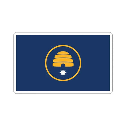 Flag of Utah semifinalist 2 (United States) STICKER Vinyl Kiss-Cut Decal 3 Inch White - The Sticker Space