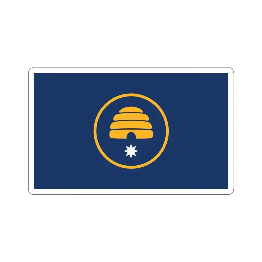 Flag of Utah semifinalist 2 (United States) STICKER Vinyl Kiss-Cut Decal 6 Inch White - The Sticker Space