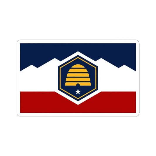 Flag of Utah (United States) STICKER Vinyl Kiss-Cut Decal 2 Inch White - The Sticker Space