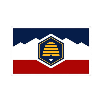 Flag of Utah (United States) STICKER Vinyl Kiss-Cut Decal 6 Inch White - The Sticker Space