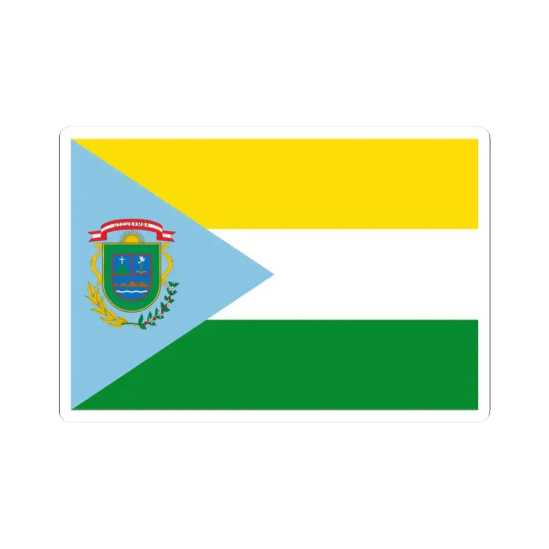 Flag of Utcubamba (Peru) STICKER Vinyl Kiss-Cut Decal 2 Inch White - The Sticker Space