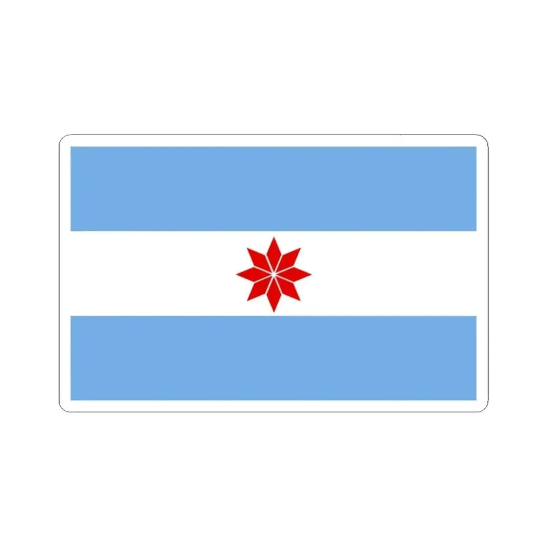 Flag of Uturuncos - STICKER Vinyl Kiss-Cut Decal 3 Inch White - The Sticker Space