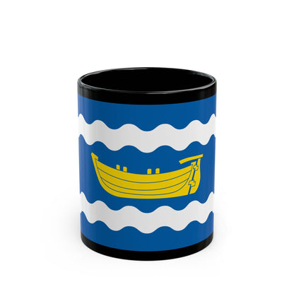 Flag of Uusimaa Finland - Black Coffee Mug-11oz-The Sticker Space