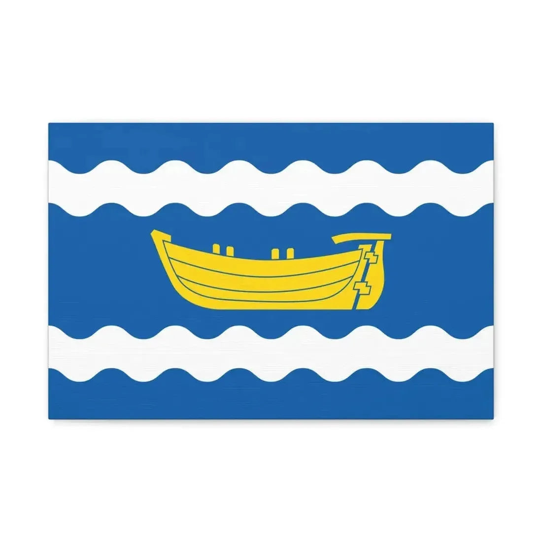 Flag of Uusimaa Finland - Canvas Wall Art 18″ x 12″ 1.25" - The Sticker Space