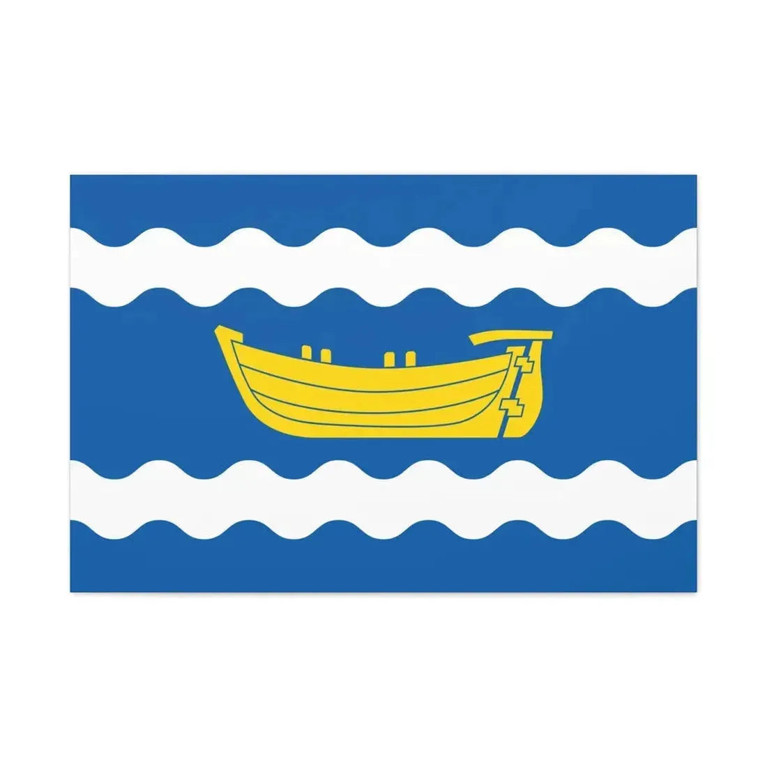 Flag of Uusimaa Finland - Canvas Wall Art 36" x 24" 1.25" - The Sticker Space