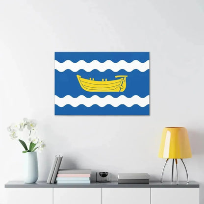 Flag of Uusimaa Finland - Canvas Wall Art - The Sticker Space