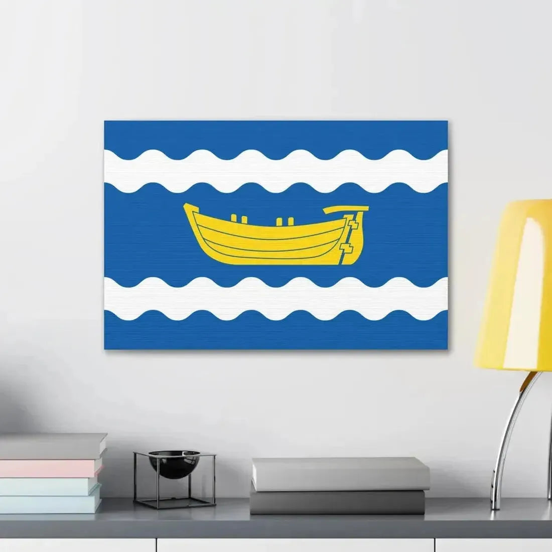Flag of Uusimaa Finland - Canvas Wall Art - The Sticker Space