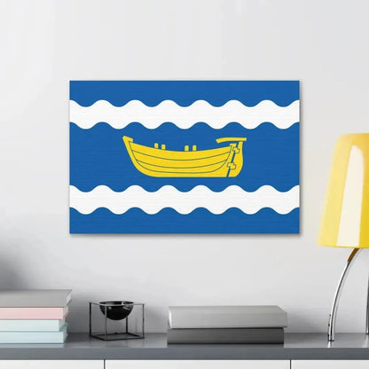Flag of Uusimaa Finland - Canvas Wall Art - The Sticker Space