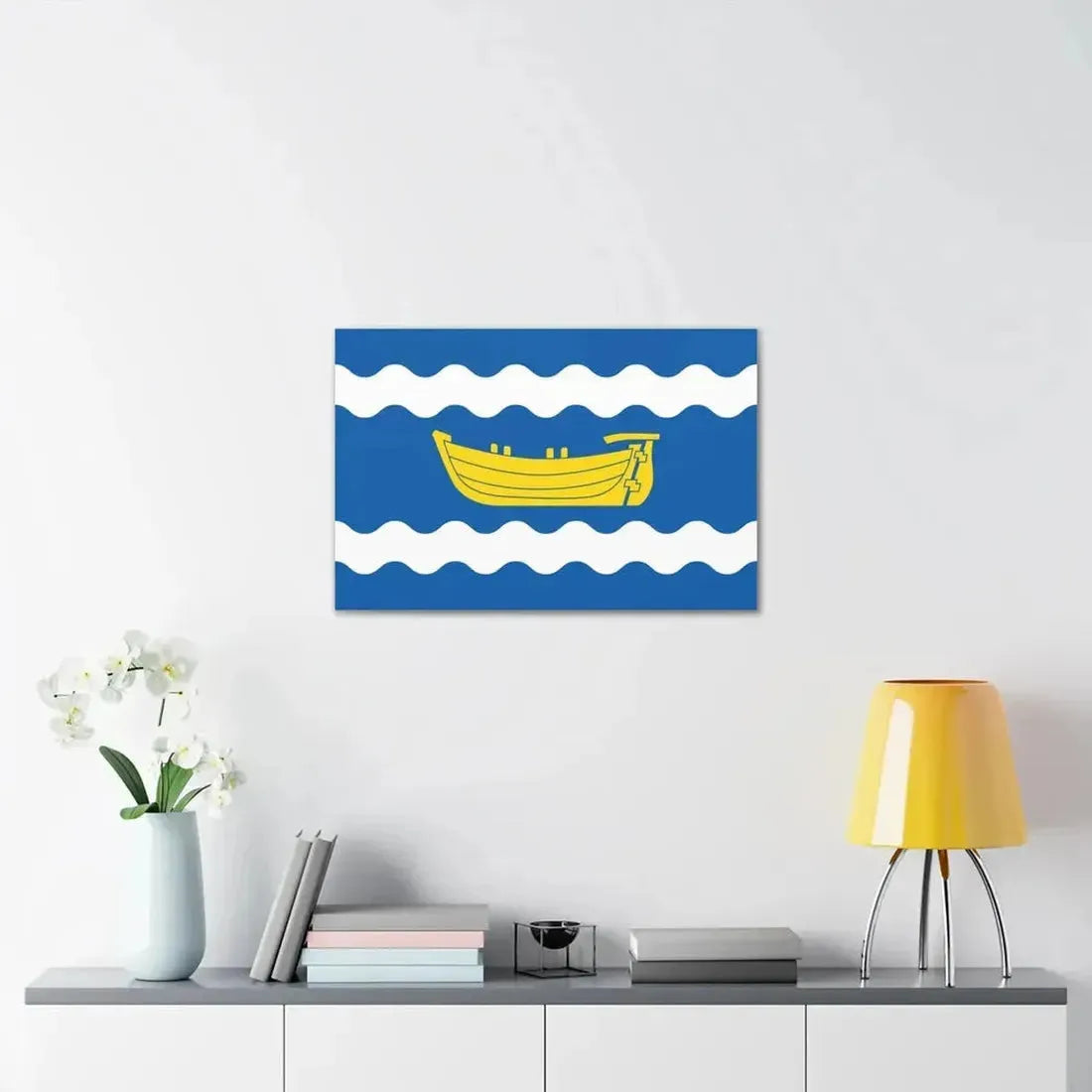 Flag of Uusimaa Finland - Canvas Wall Art - The Sticker Space