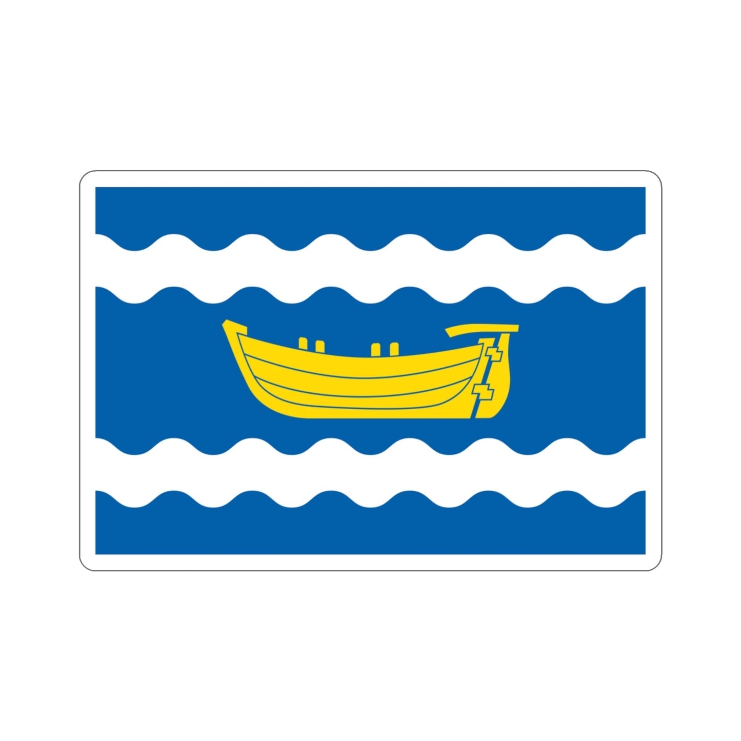 Flag of Uusimaa Finland STICKER Vinyl Die-Cut Decal-3 Inch-The Sticker Space