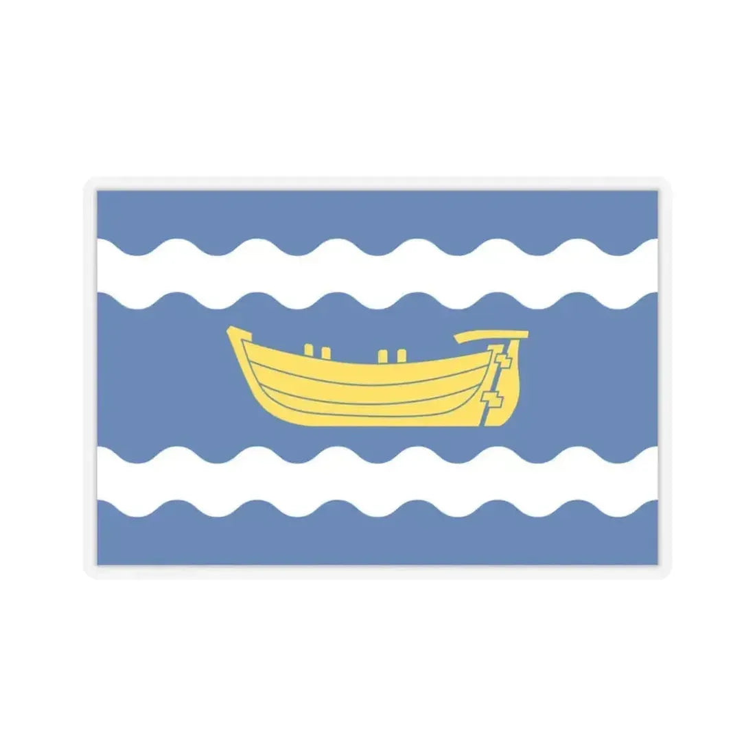 Flag of Uusimaa Finland - STICKER Vinyl Kiss-Cut Decal 3 Inch Transparent - The Sticker Space