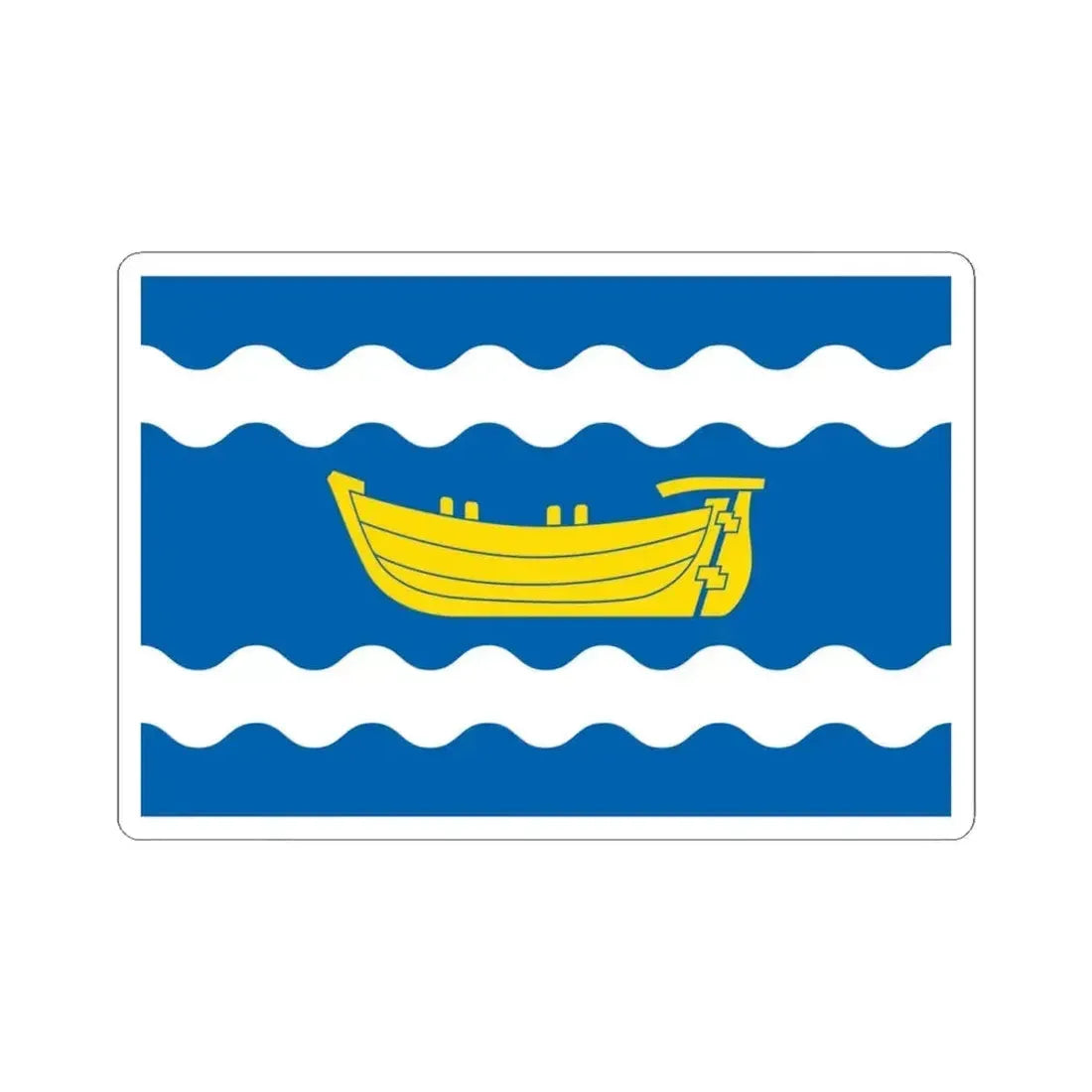 Flag of Uusimaa Finland - STICKER Vinyl Kiss-Cut Decal 4 Inch White - The Sticker Space