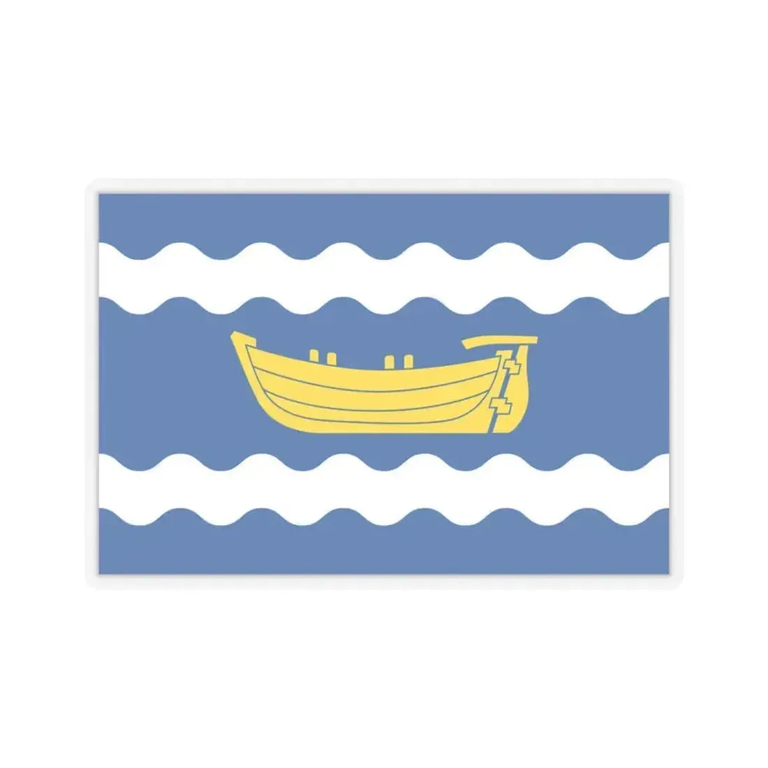 Flag of Uusimaa Finland - STICKER Vinyl Kiss-Cut Decal 6 Inch Transparent - The Sticker Space