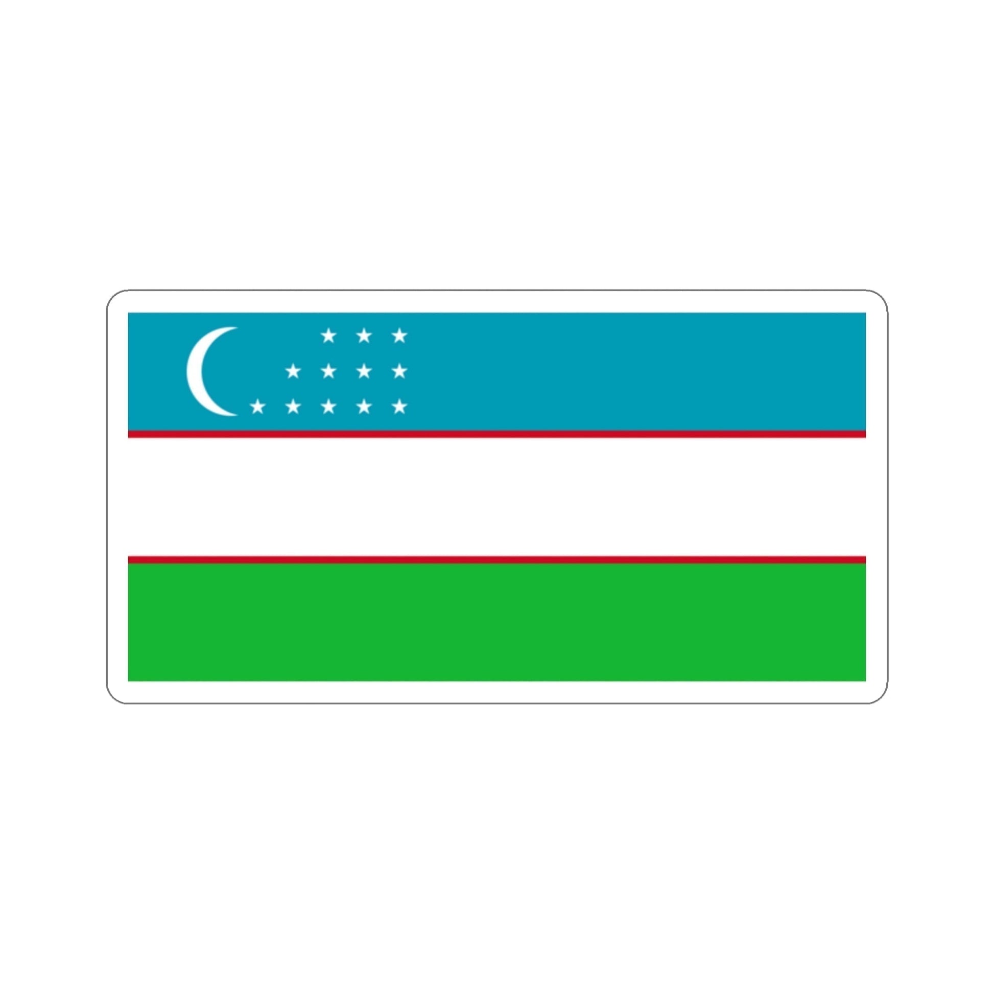 Flag of Uzbekistan STICKER Vinyl Die-Cut Decal-2 Inch-The Sticker Space