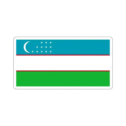 Flag of Uzbekistan STICKER Vinyl Die-Cut Decal 4 Inch - The Sticker Space