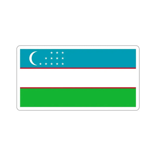 Flag of Uzbekistan STICKER Vinyl Die-Cut Decal 6 Inch - The Sticker Space