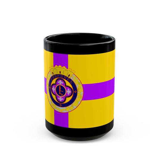 Flag of Vagharshapat Armenia - Black Coffee Mug-15oz-The Sticker Space