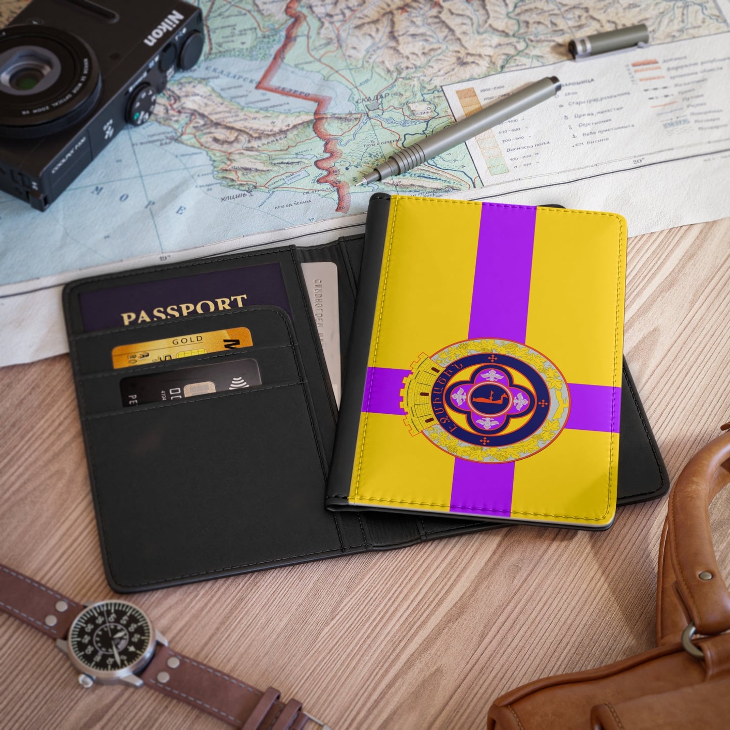 Flag of Vagharshapat Armenia - Passport Holder