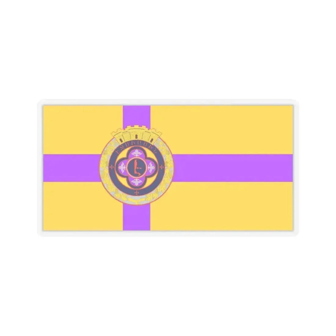 Flag of Vagharshapat Armenia - STICKER Vinyl Kiss-Cut Decal 3 Inch Transparent - The Sticker Space