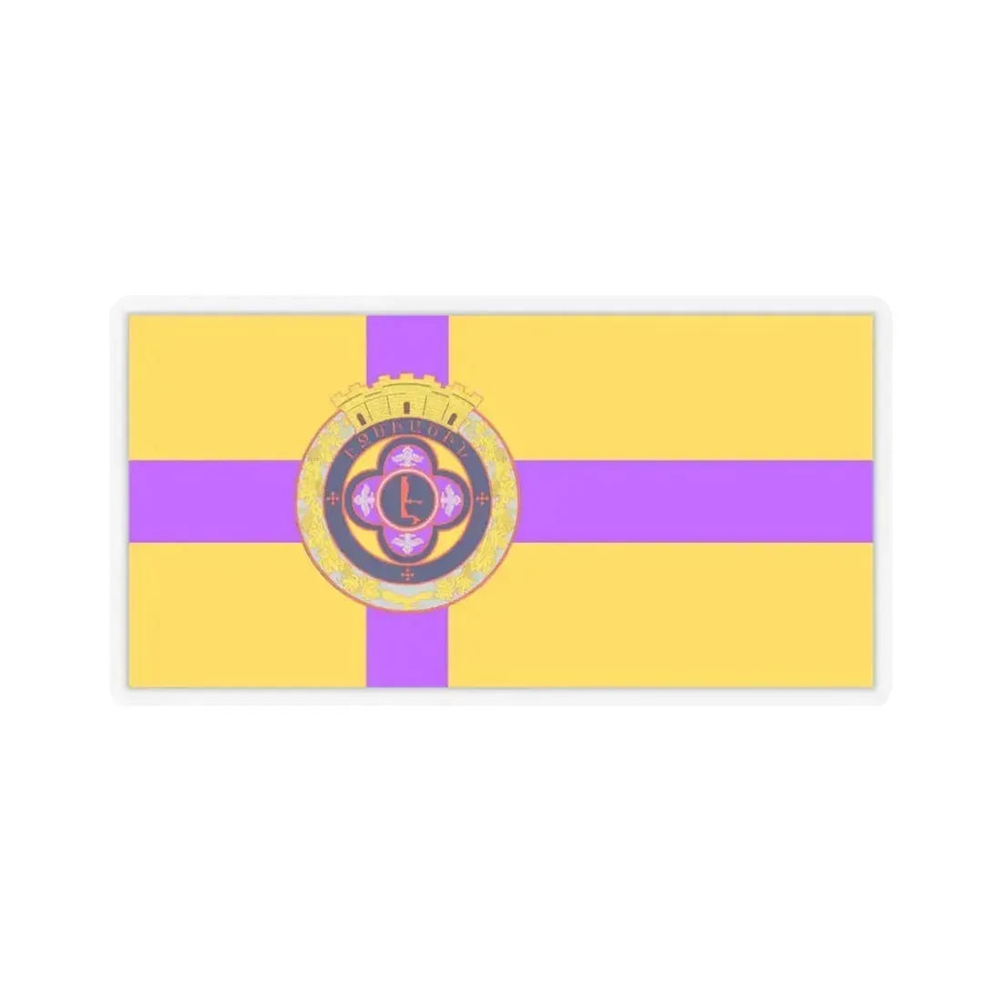 Flag of Vagharshapat Armenia - STICKER Vinyl Kiss-Cut Decal 4 Inch Transparent - The Sticker Space