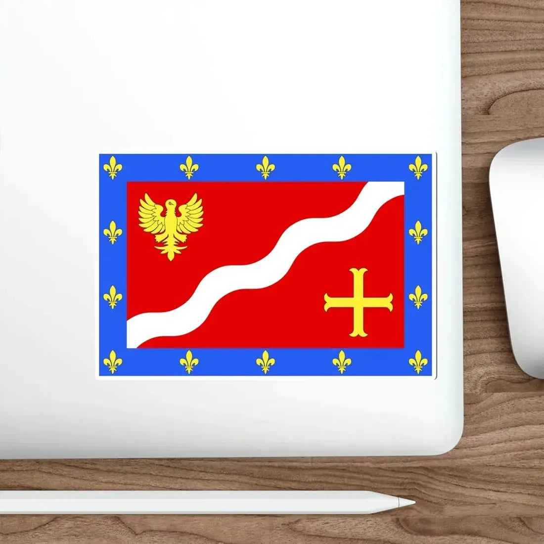 Flag of Val d'Oise France 2 STICKER Vinyl Die-Cut Decal - The Sticker Space