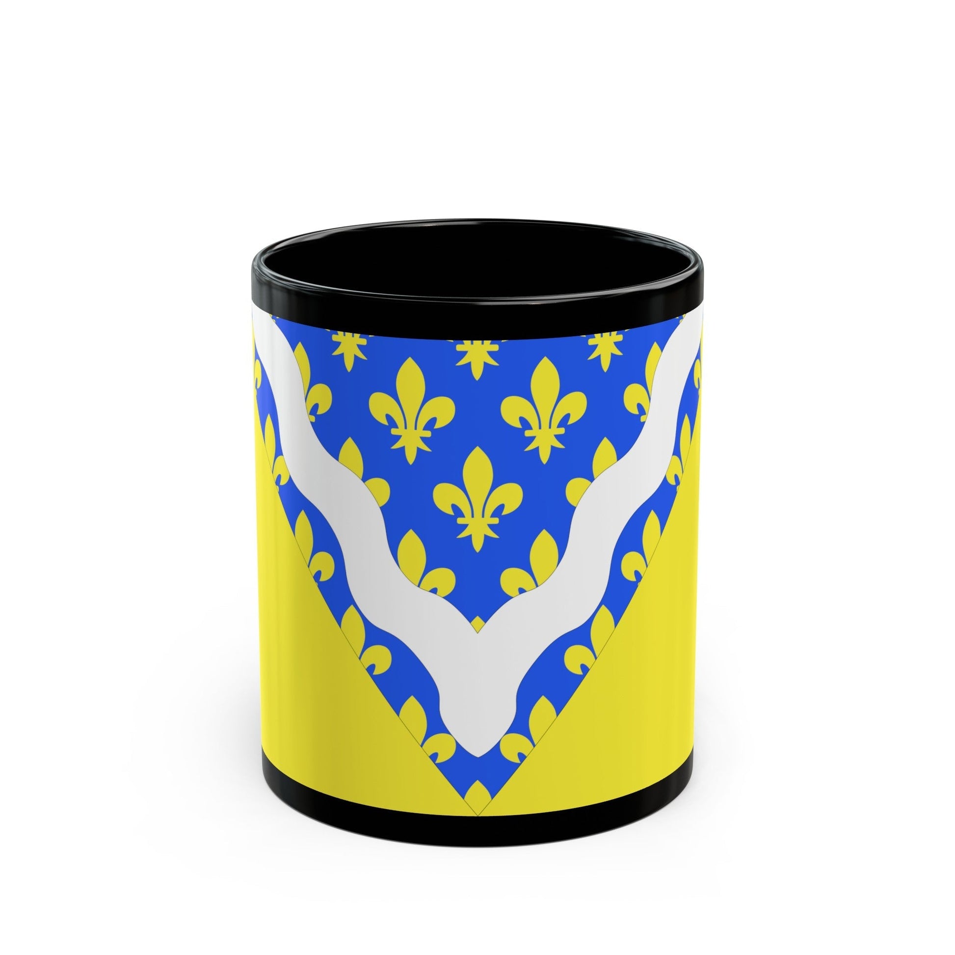 Flag of Val de Marne France 2 - Black Coffee Mug-11oz-The Sticker Space