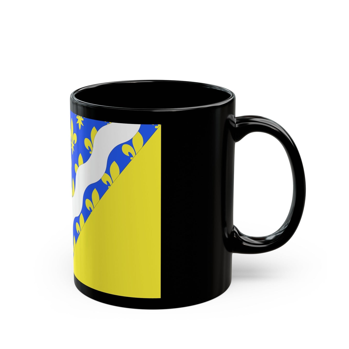 Flag of Val de Marne France 2 - Black Coffee Mug-The Sticker Space