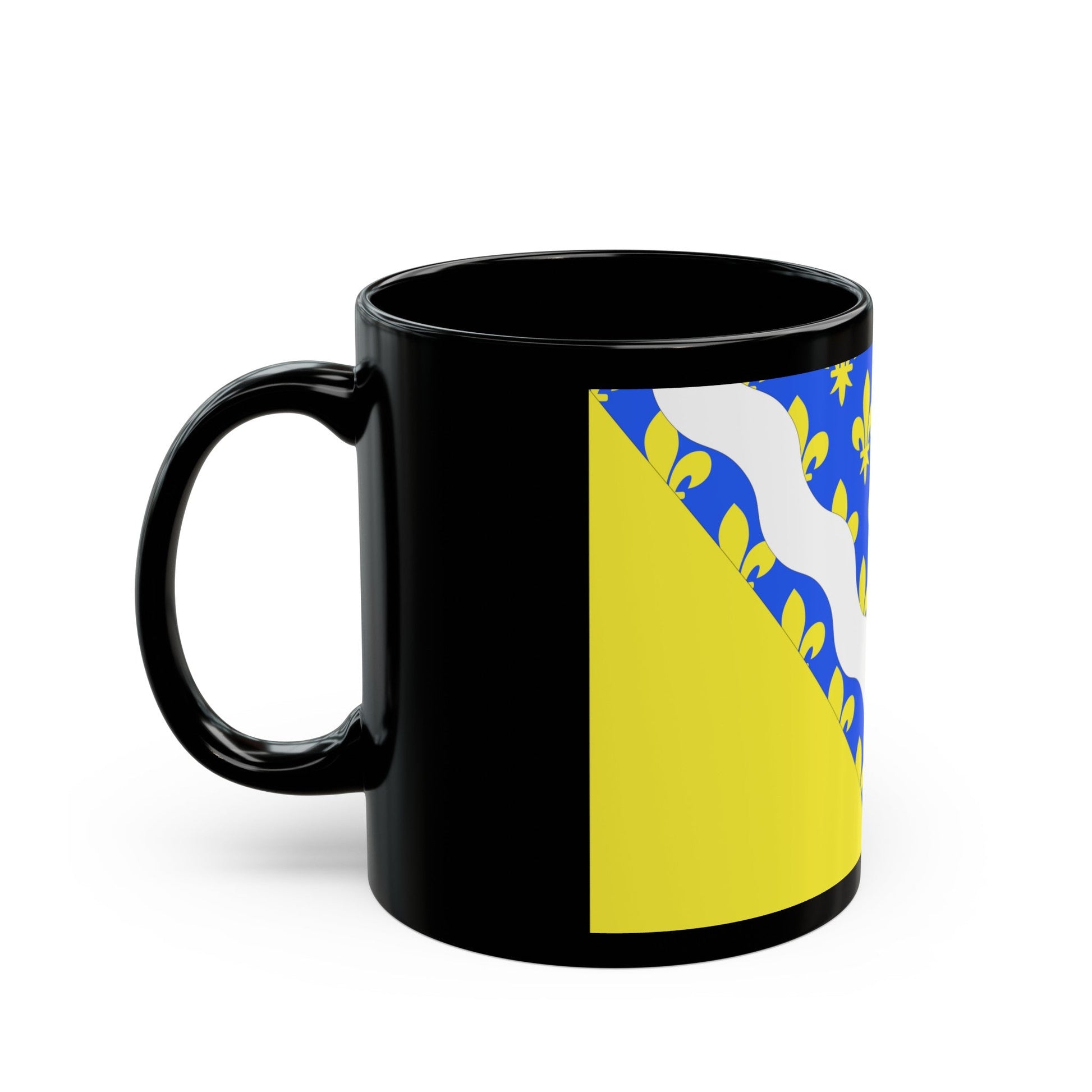 Flag of Val de Marne France 2 - Black Coffee Mug-The Sticker Space