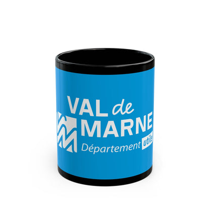 Flag of Val de Marne France - Black Coffee Mug-11oz-The Sticker Space