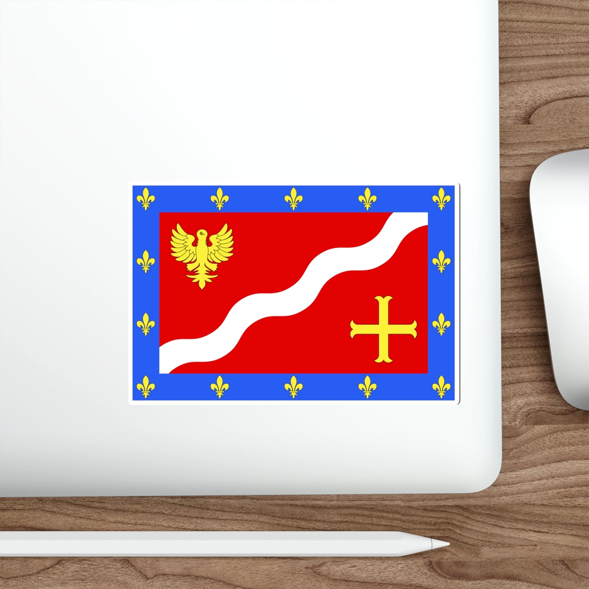 Flag of Val d'Oise France 2 STICKER Vinyl Die-Cut Decal-The Sticker Space