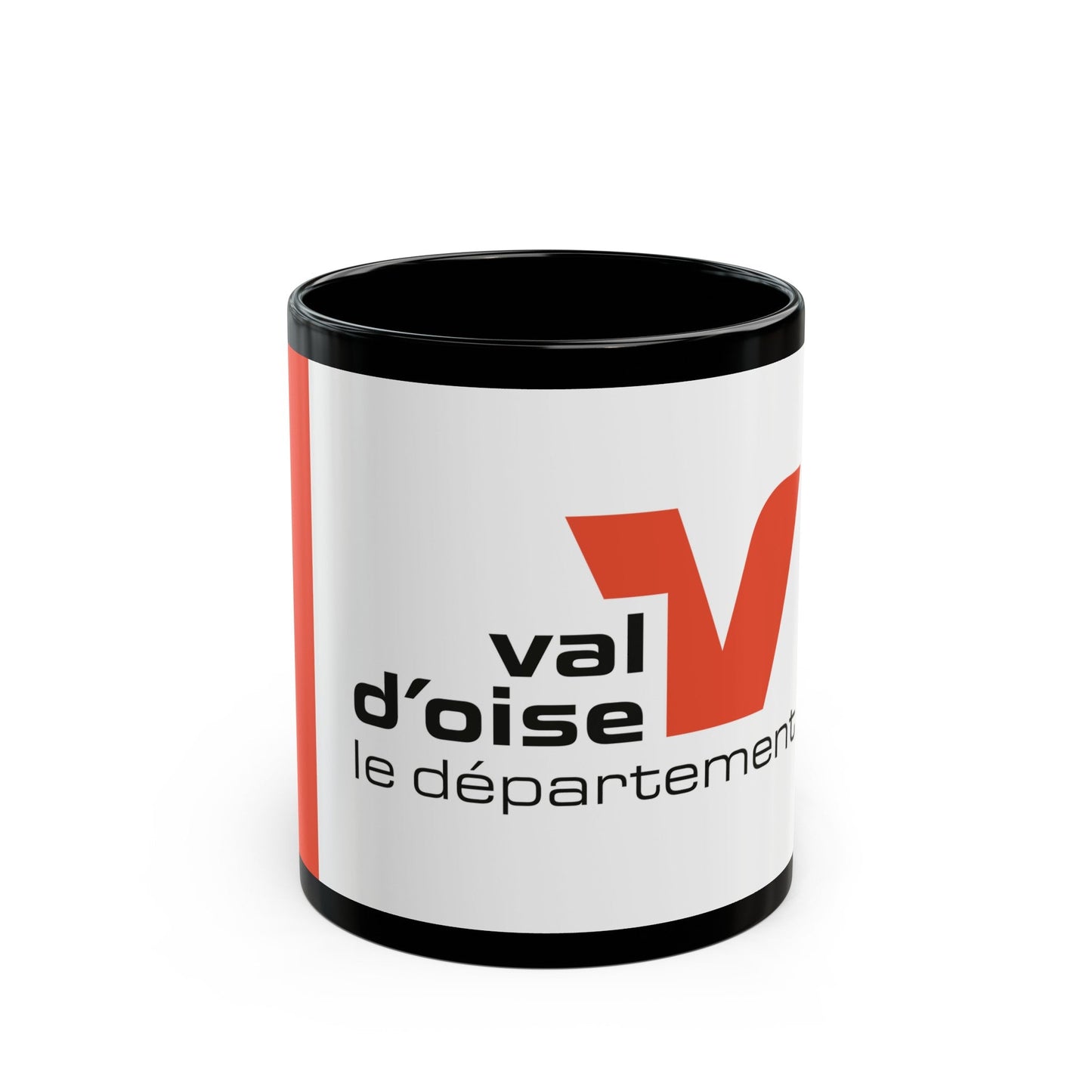 Flag of Val d'Oise France - Black Coffee Mug-11oz-The Sticker Space