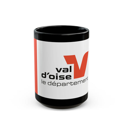 Flag of Val d'Oise France - Black Coffee Mug-15oz-The Sticker Space