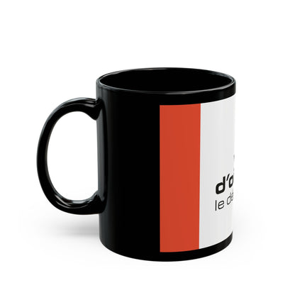 Flag of Val d'Oise France - Black Coffee Mug-The Sticker Space