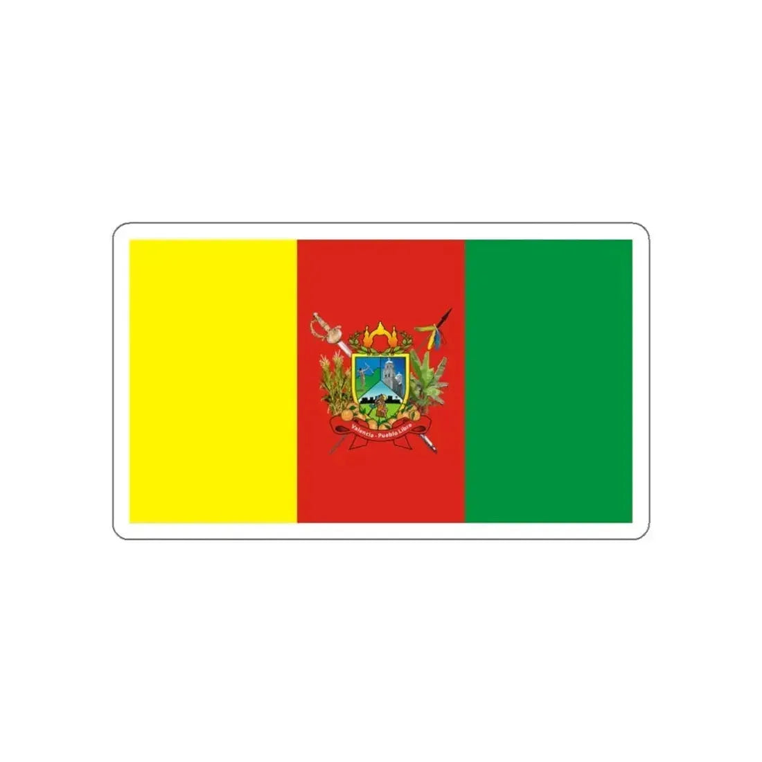 Flag of Valencia Venezuela STICKER Vinyl Die-Cut Decal 3 Inch - The Sticker Space