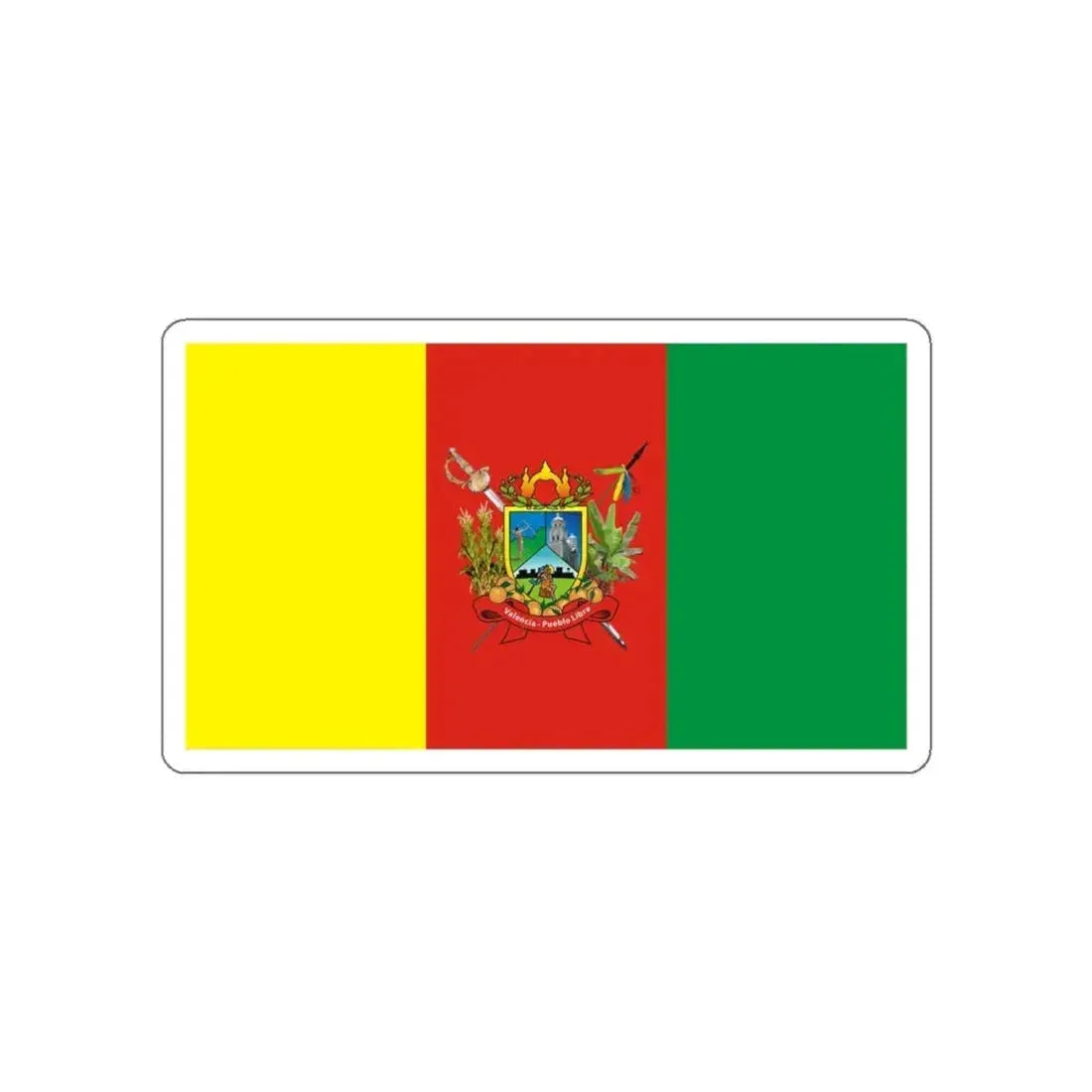 Flag of Valencia Venezuela STICKER Vinyl Die-Cut Decal 6 Inch - The Sticker Space