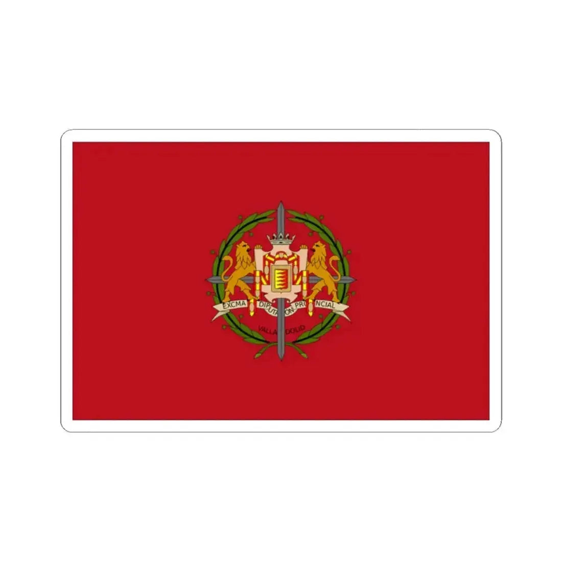 Flag of Valladolid Spain - STICKER Vinyl Kiss-Cut Decal 2 Inch White - The Sticker Space