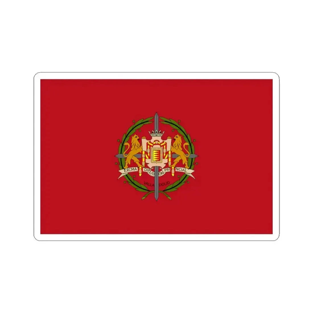Flag of Valladolid Spain - STICKER Vinyl Kiss-Cut Decal 3 Inch White - The Sticker Space