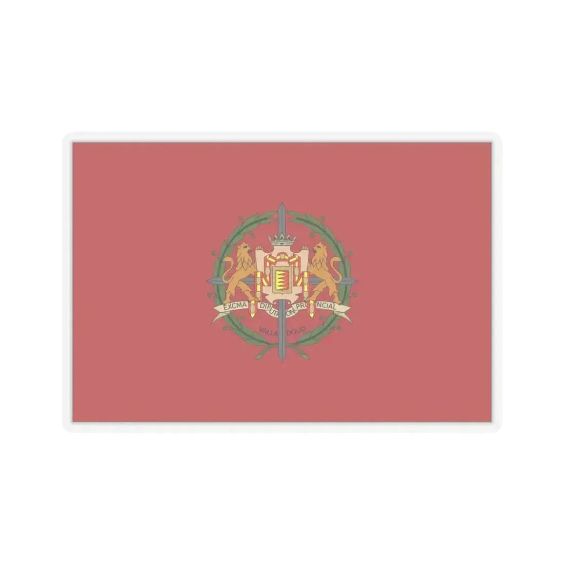 Flag of Valladolid Spain - STICKER Vinyl Kiss-Cut Decal 4 Inch Transparent - The Sticker Space