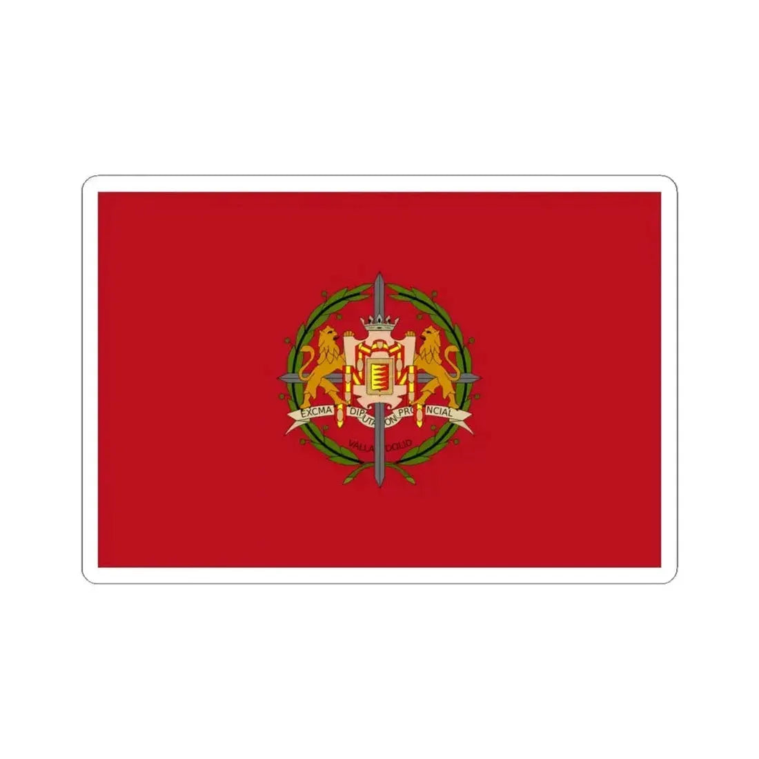 Flag of Valladolid Spain - STICKER Vinyl Kiss-Cut Decal 4 Inch White - The Sticker Space