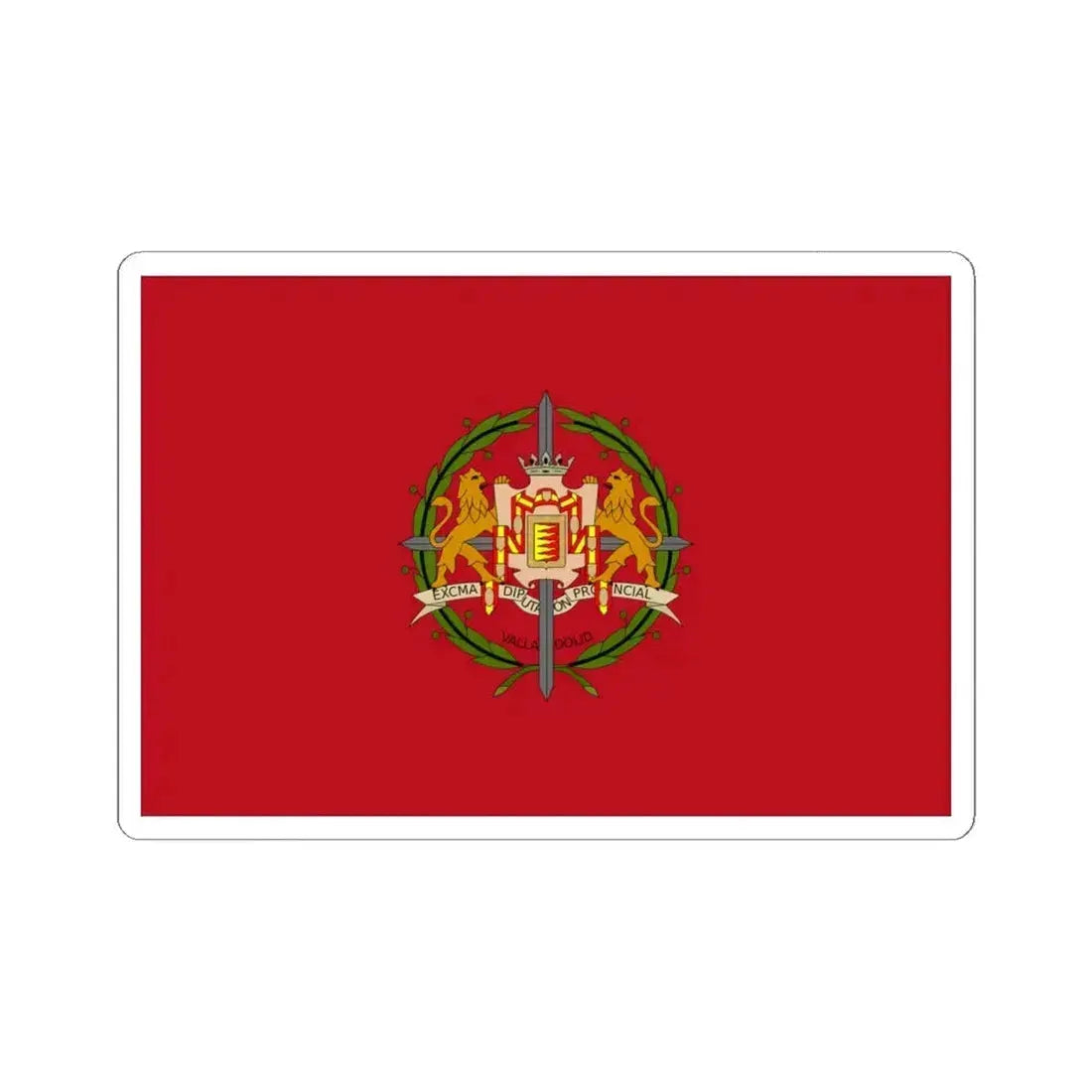 Flag of Valladolid Spain - STICKER Vinyl Kiss-Cut Decal 6 Inch White - The Sticker Space