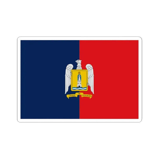 Flag of Valparaiso Chile (Chile) STICKER Vinyl Kiss-Cut Decal 2 Inch White - The Sticker Space