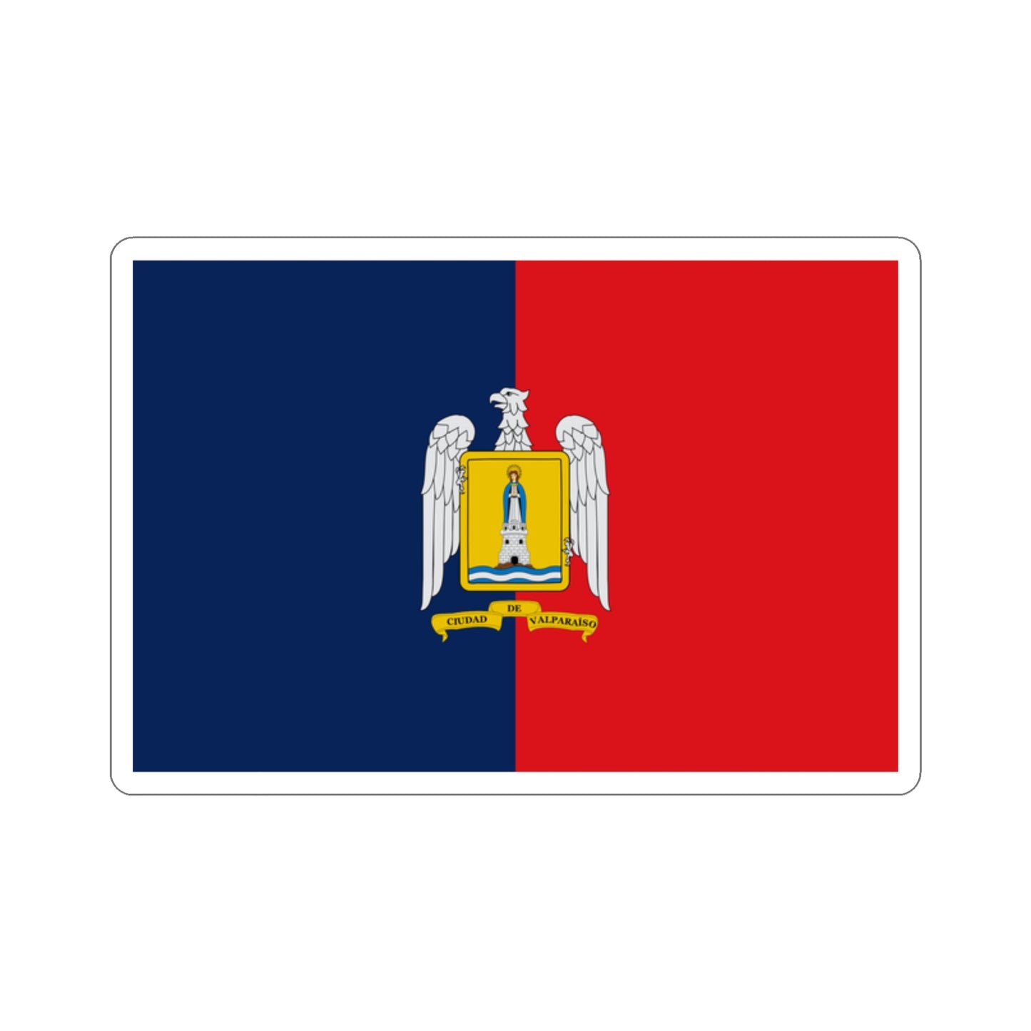 Flag of Valparaíso Chile STICKER Vinyl Die-Cut Decal-2 Inch-The Sticker Space