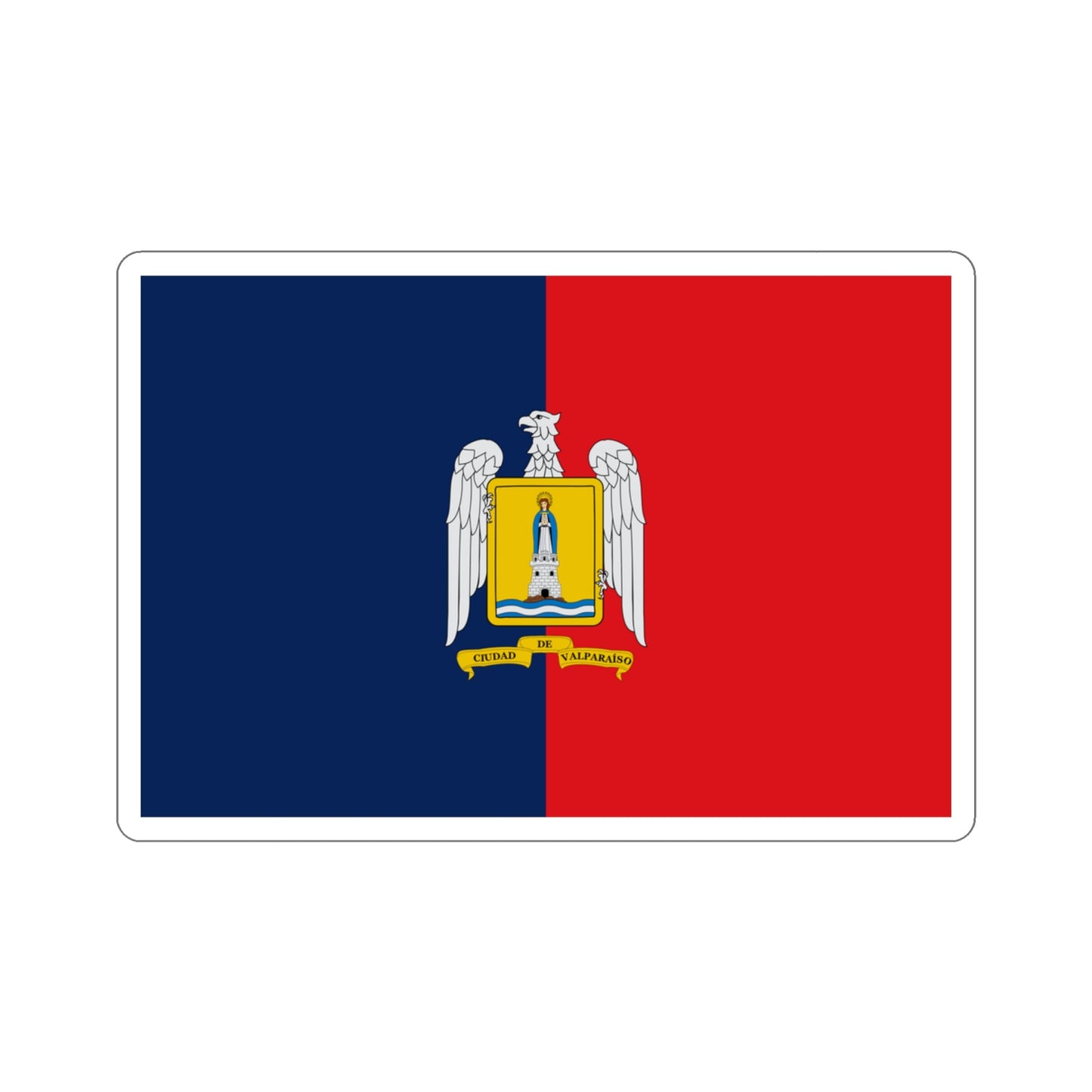 Flag of Valparaíso Chile STICKER Vinyl Die-Cut Decal-3 Inch-The Sticker Space