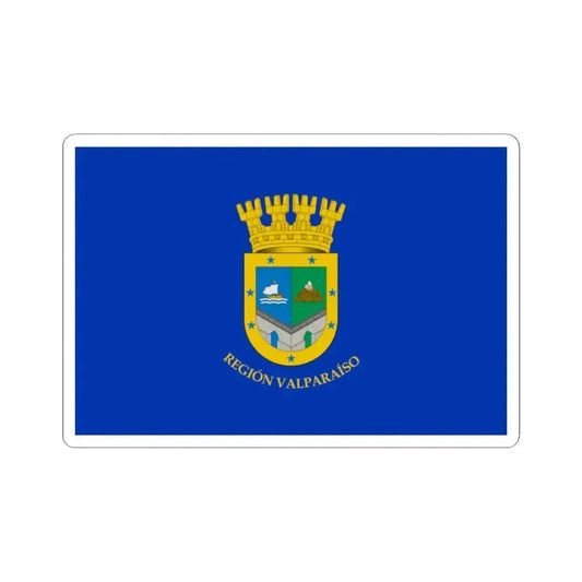 Flag of Valparaiso Region Chile (Chile) STICKER Vinyl Kiss-Cut Decal 2 Inch White - The Sticker Space