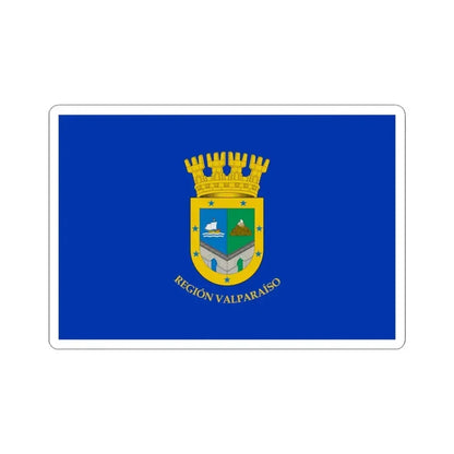 Flag of Valparaiso Region Chile (Chile) STICKER Vinyl Kiss-Cut Decal 3 Inch White - The Sticker Space