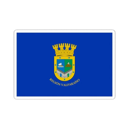 Flag of Valparaiso Region Chile (Chile) STICKER Vinyl Kiss-Cut Decal 4 Inch White - The Sticker Space