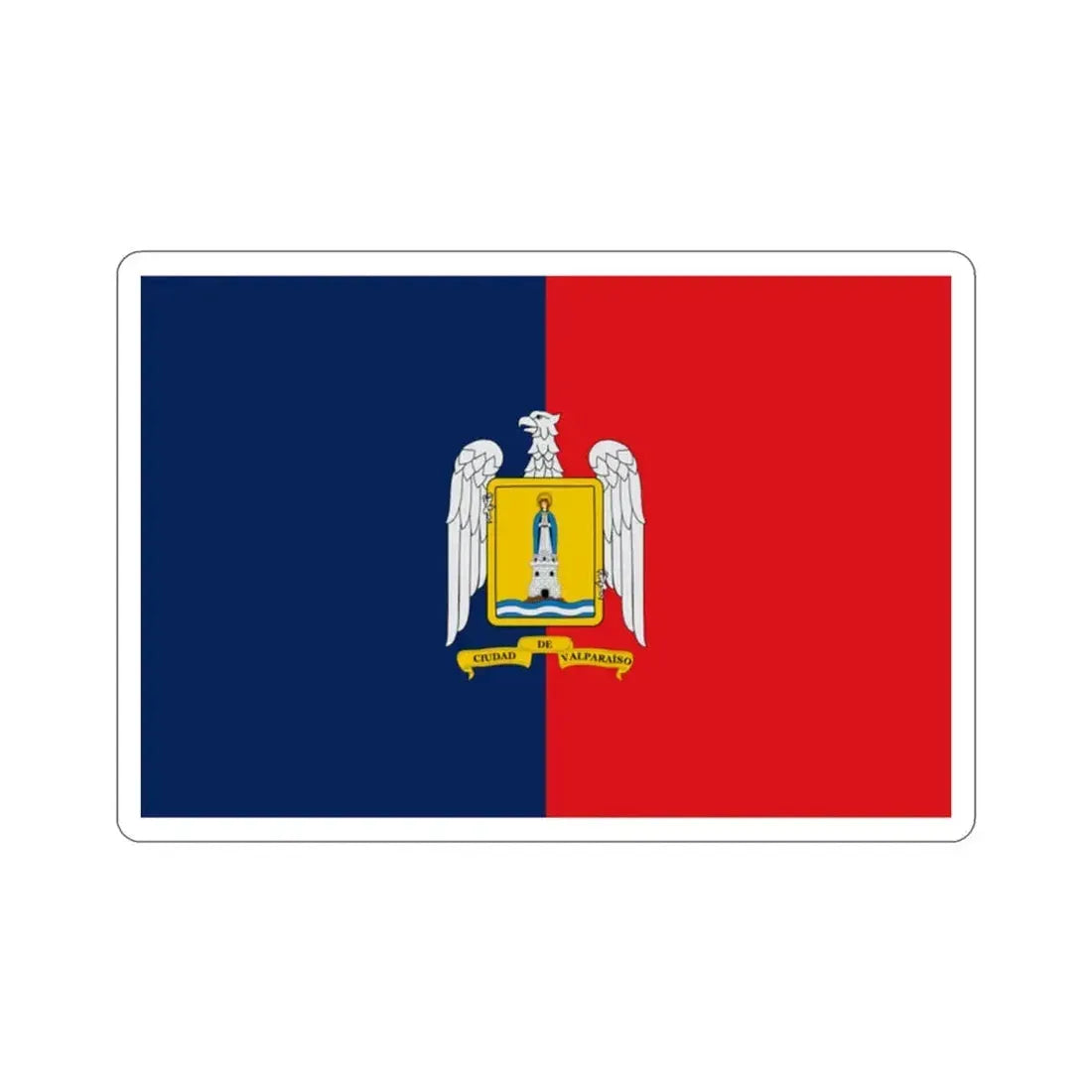Flag of Valparaíso Chile STICKER Vinyl Die-Cut Decal 2 Inch - The Sticker Space