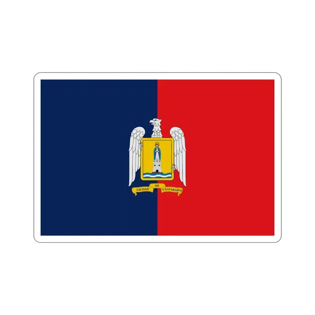 Flag of Valparaíso Chile STICKER Vinyl Die-Cut Decal 5 Inch - The Sticker Space